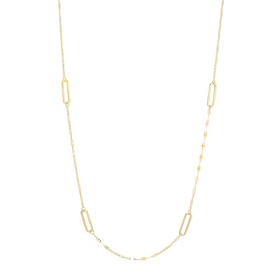 Paperclip Necklace in 14kt Yellow Gold (18 inches)