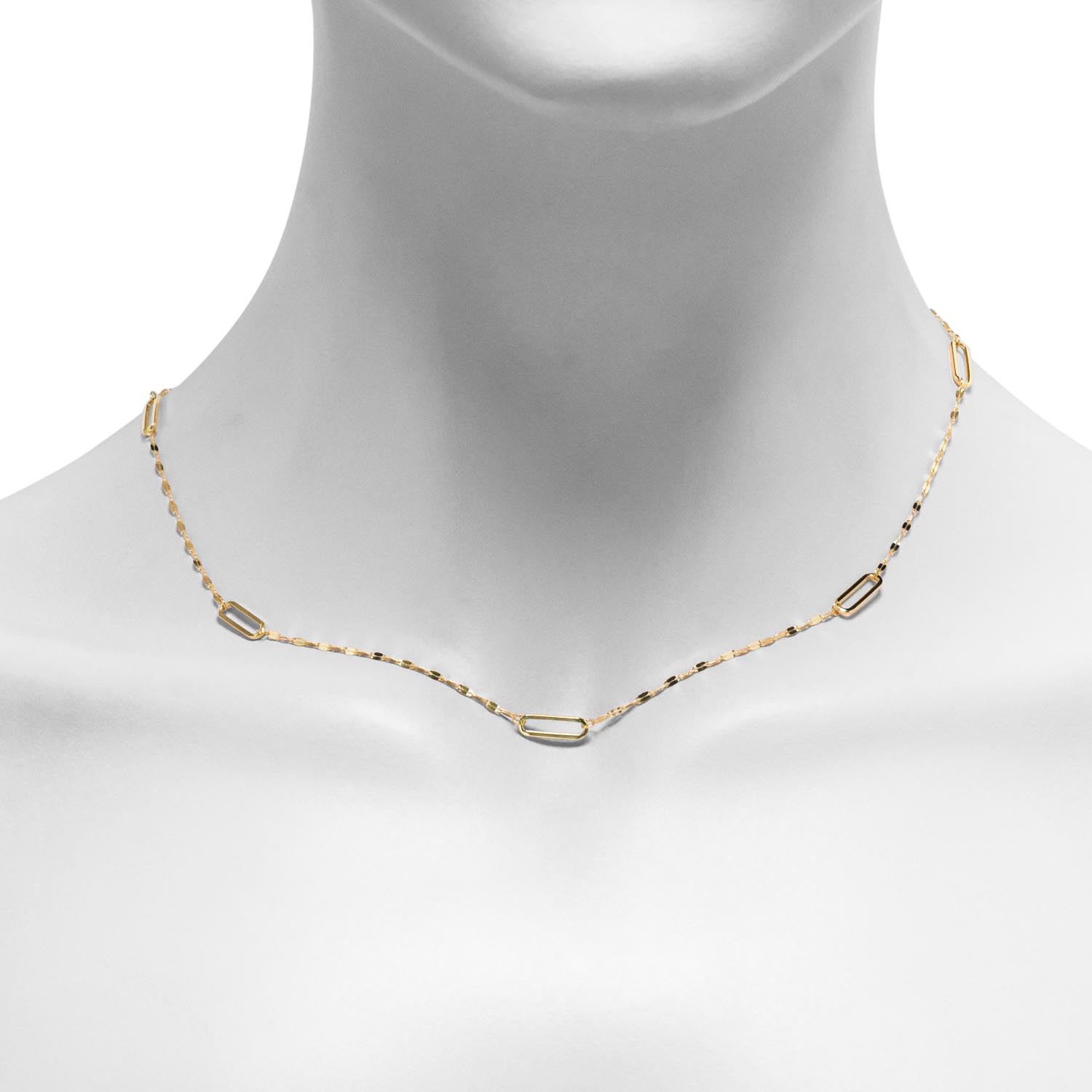 Paperclip Necklace in 14kt Yellow Gold (18 inches)