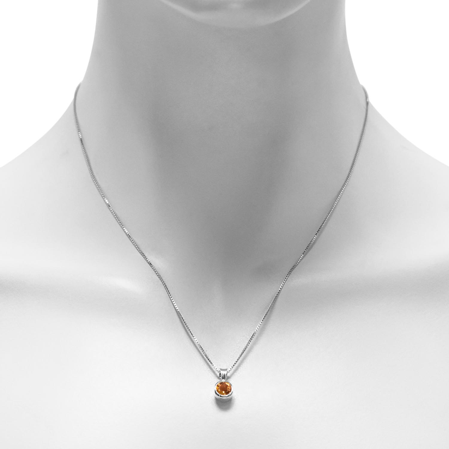 Silver citrine necklace outlet