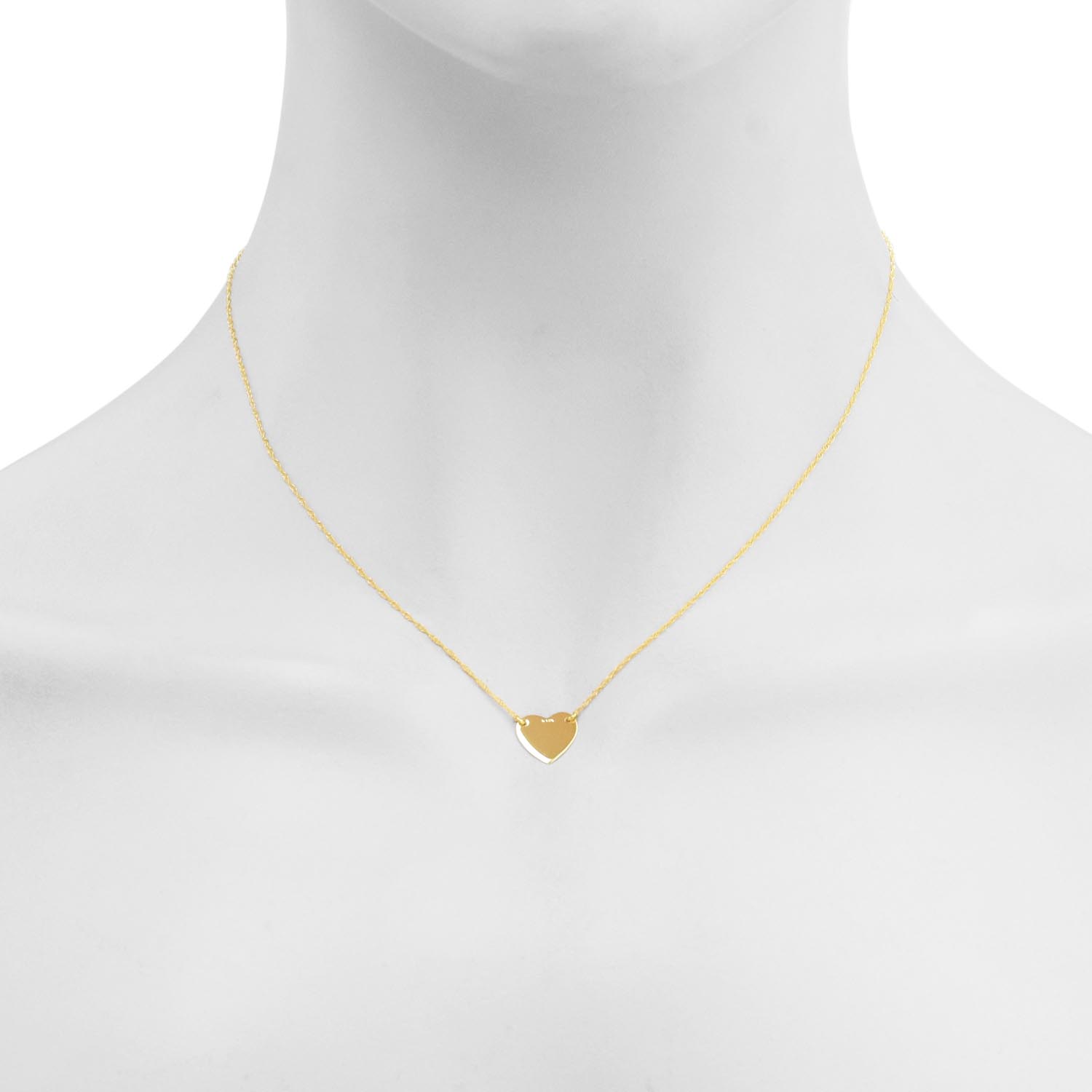 14kt shop heart necklace