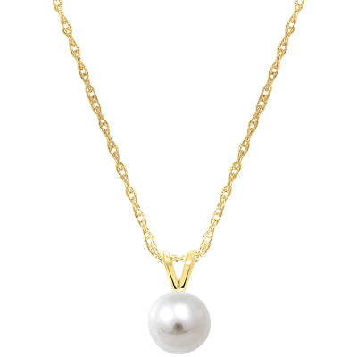 Mastoloni Cultured Freshwater Pearl Necklace in 14kt Yellow Gold (6.0mm pearl)