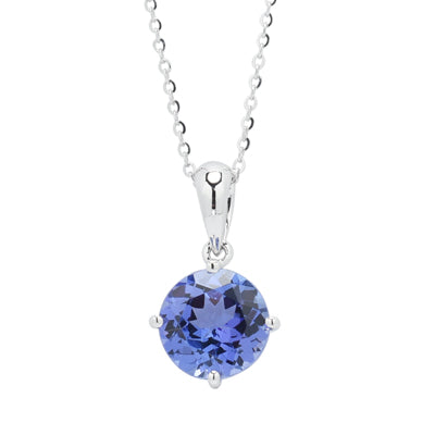 Tanzanite Necklace in 14kt White Gold