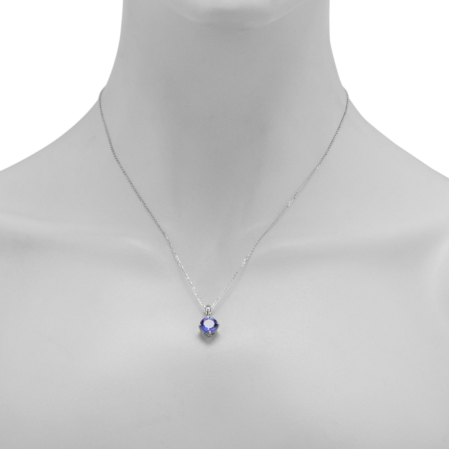 Tanzanite Necklace in 14kt White Gold