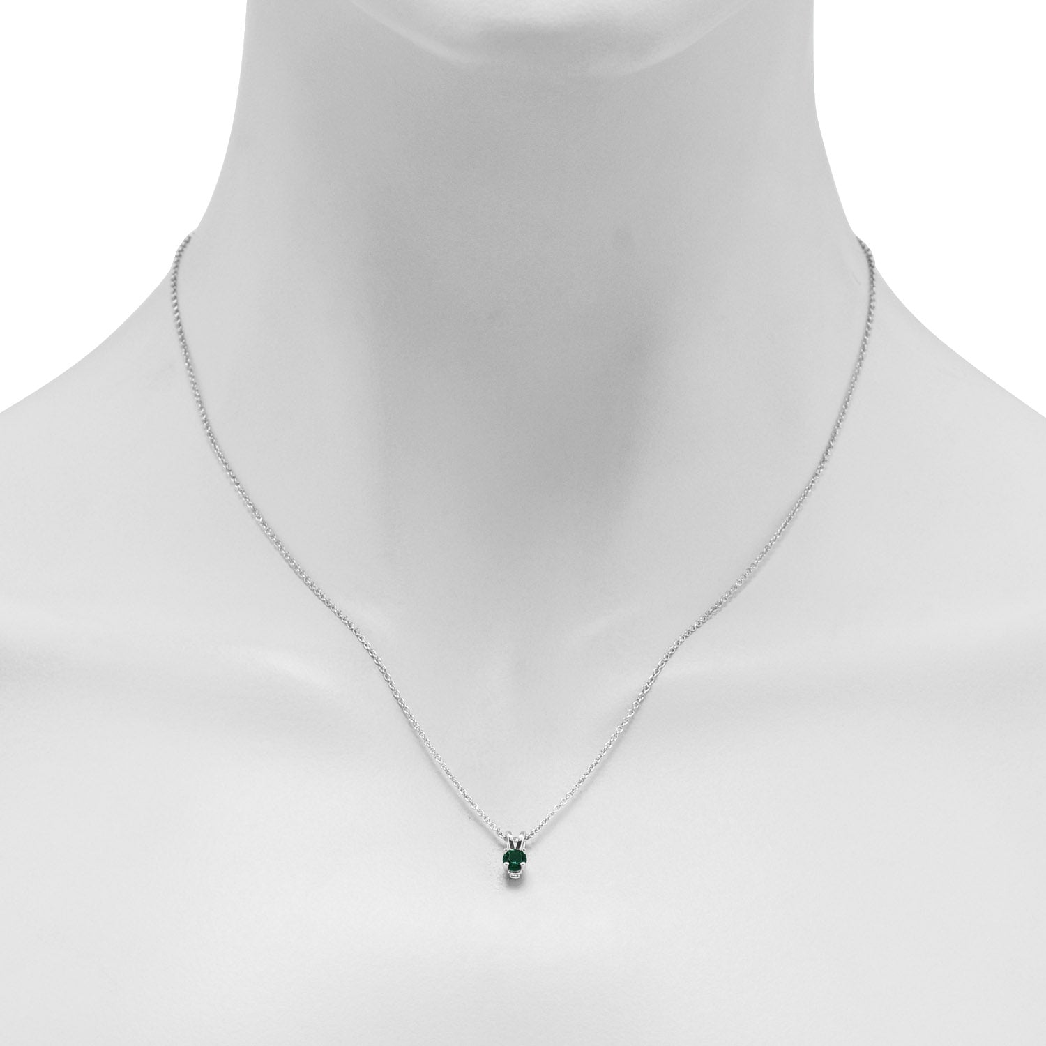 Maine Green Tourmaline Necklace in Sterling Silver
