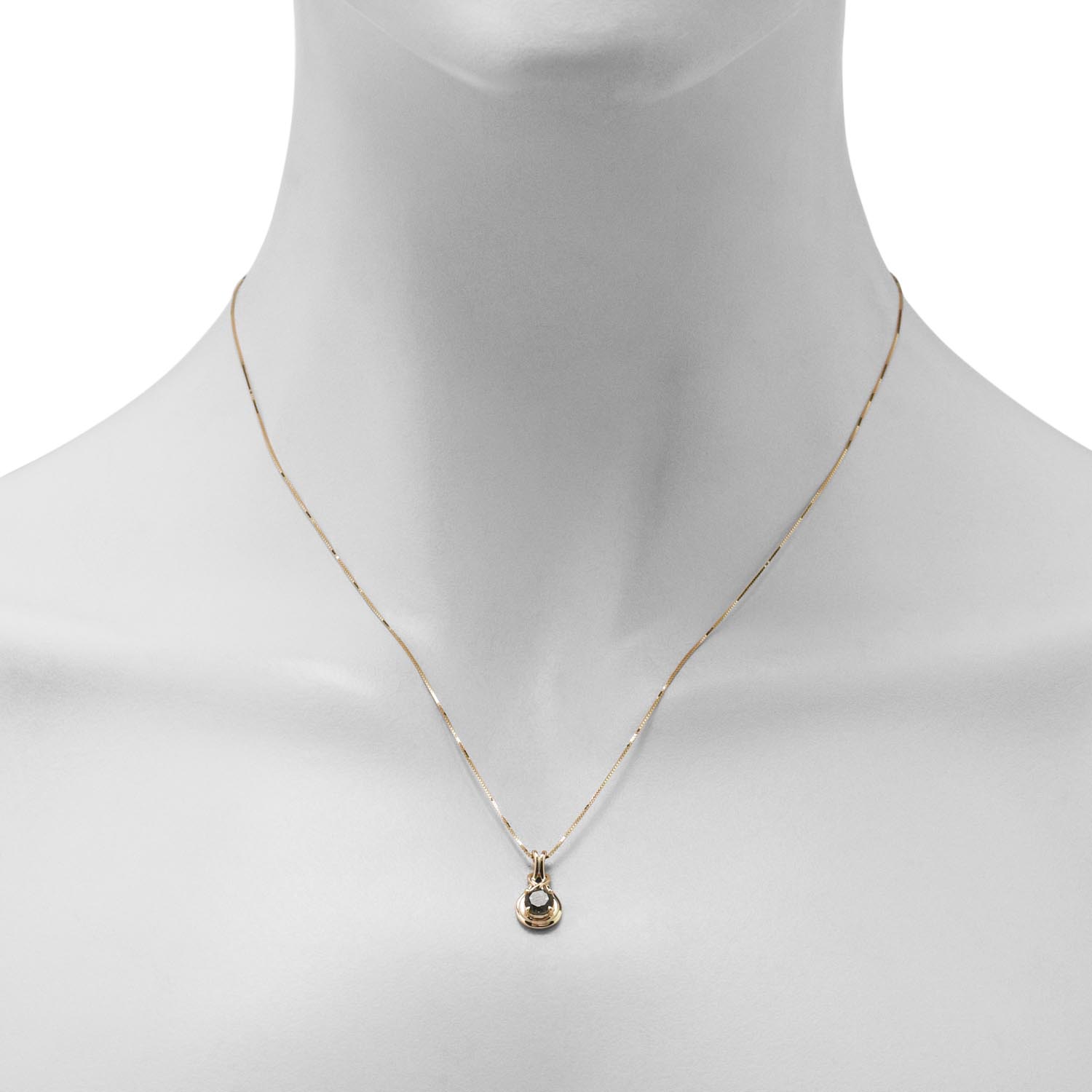 Maine Green Tourmaline Knot Necklace in 14kt Yellow Gold