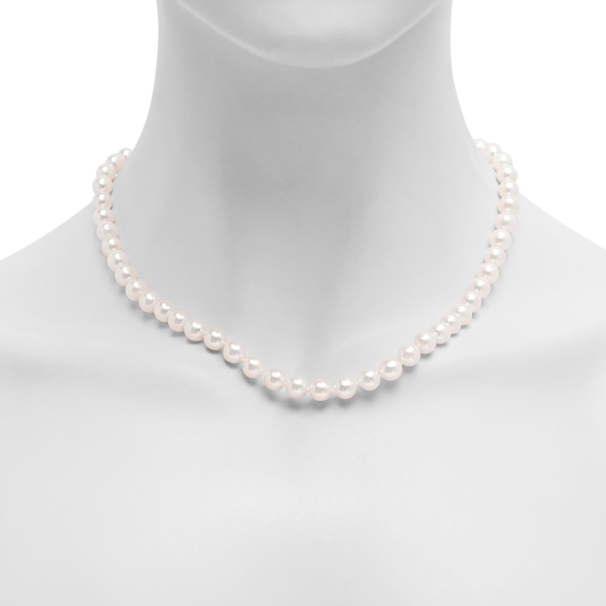 Freshwater Cultured Pearl Necklace in 14kt White Gold (5.5-6mm pearls)