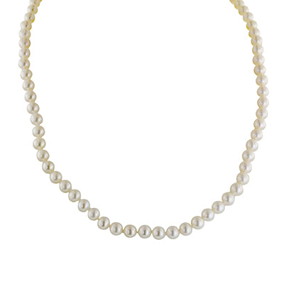 Akoya Cultured Pearl Necklace in 14kt White Gold (5.5-6mm pearls)