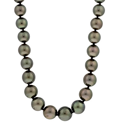 Tahitian Pearl Necklace in 14kt White Gold (8-11mm pearls)