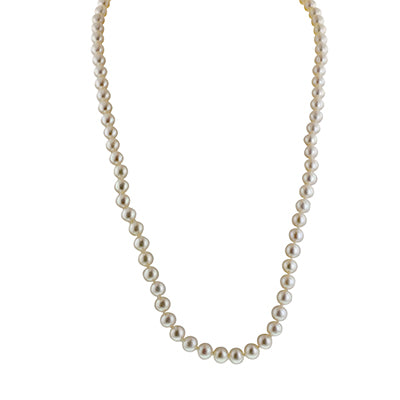 Freshwater Cultured Pearl Necklace in 14kt White Gold (7-8mm pearls)