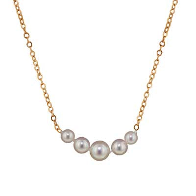 Princesse Add A Pearl Necklace in 14kt Yellow Gold (3mm to 4.5mm pearls)