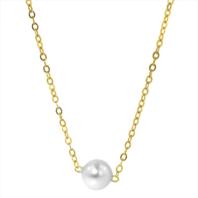 Princesse Add A Pearl Necklace in 14kt Yellow Gold (5.5mm pearl)