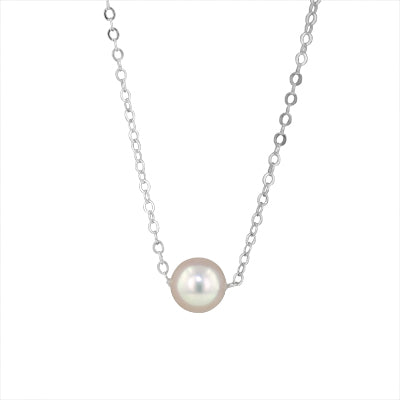 Princesse Add A Pearl Necklace in 14kt White gold (6mm pearl)