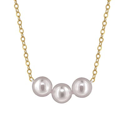 Princesse Add A Pearl Necklace in 14kt Yellow Gold (6mm pearls)