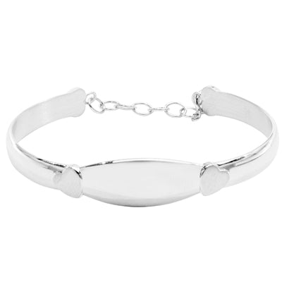 Childrens Engravable Cuff Bracelet in Sterling Silver