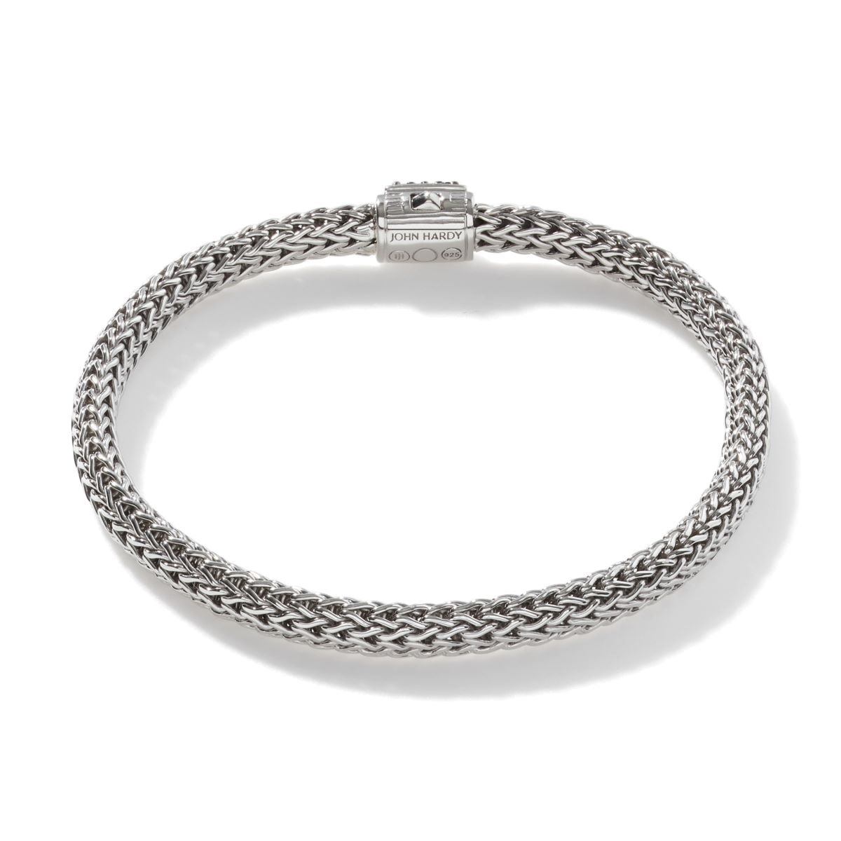 John Hardy Icon Bracelet in Sterling Silver with Black Sapphire (5mm)