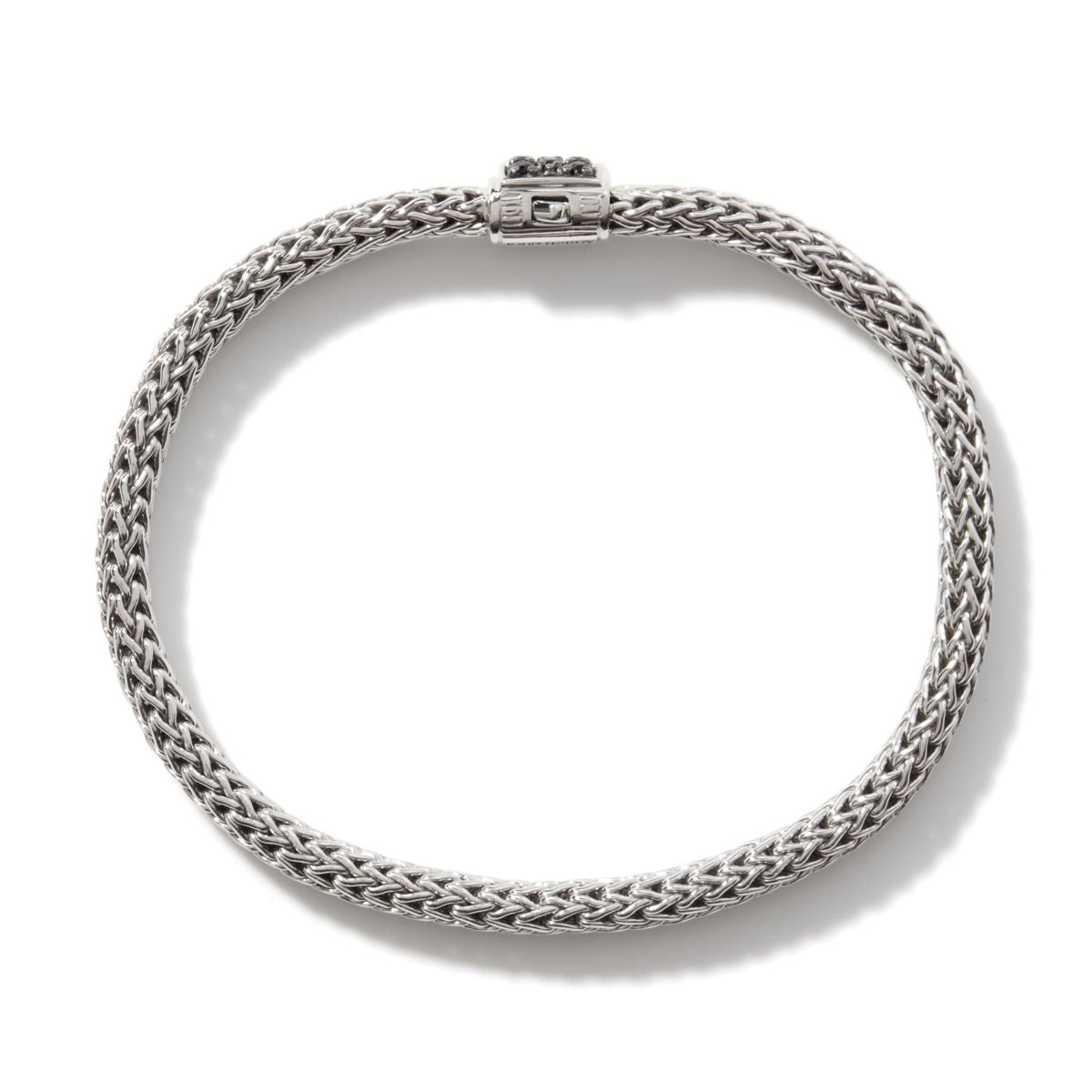 John Hardy Icon Bracelet in Sterling Silver with Black Sapphire (5mm)