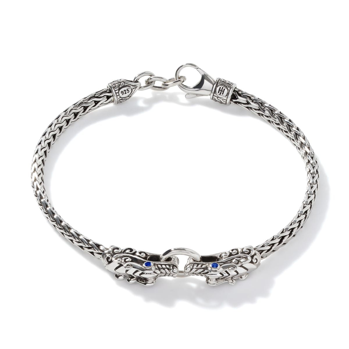 John Hardy Naga Station Bracelet in Sterling Silver with Sapphire (3.5mm)