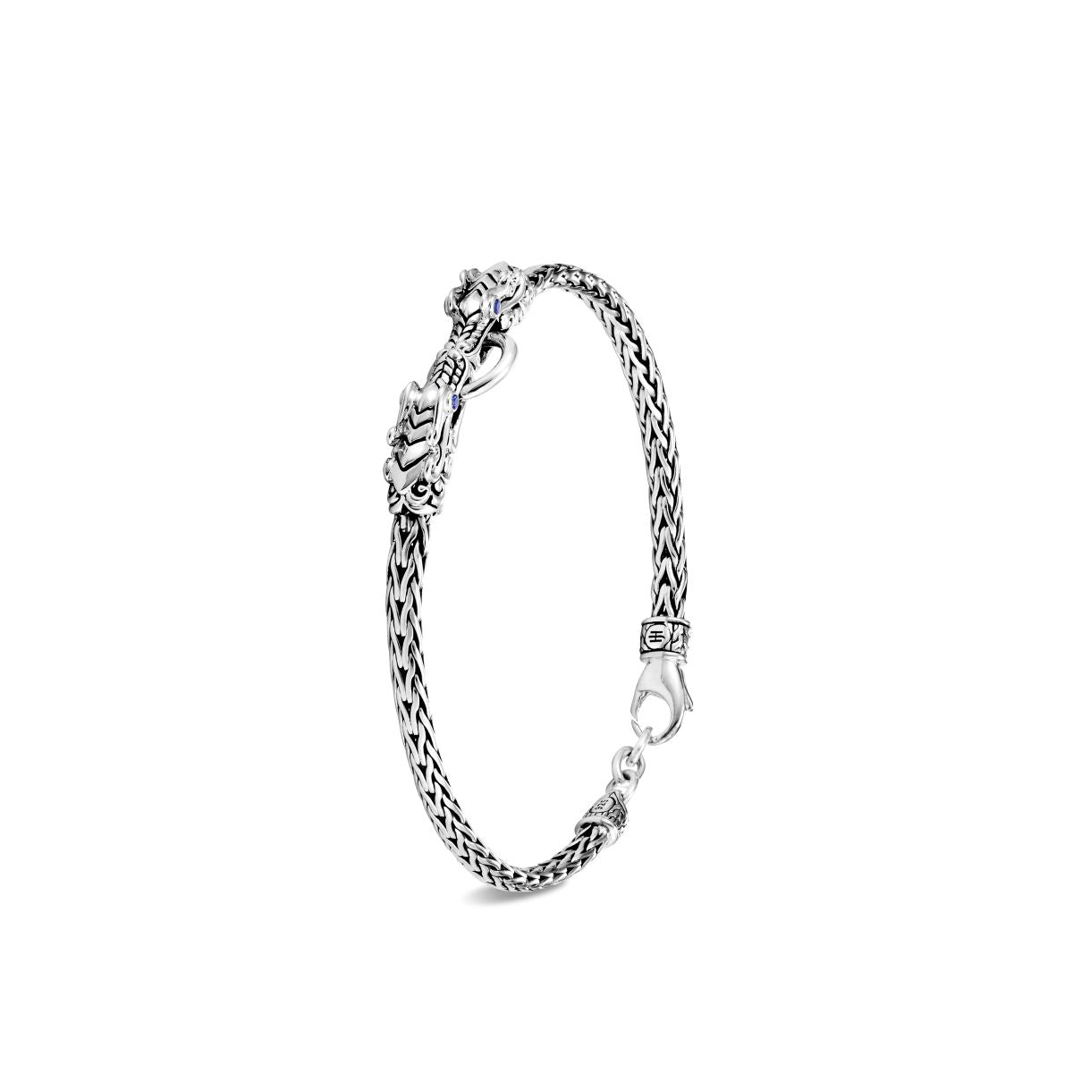 John Hardy Naga Station Bracelet in Sterling Silver with Sapphire (3.5mm)
