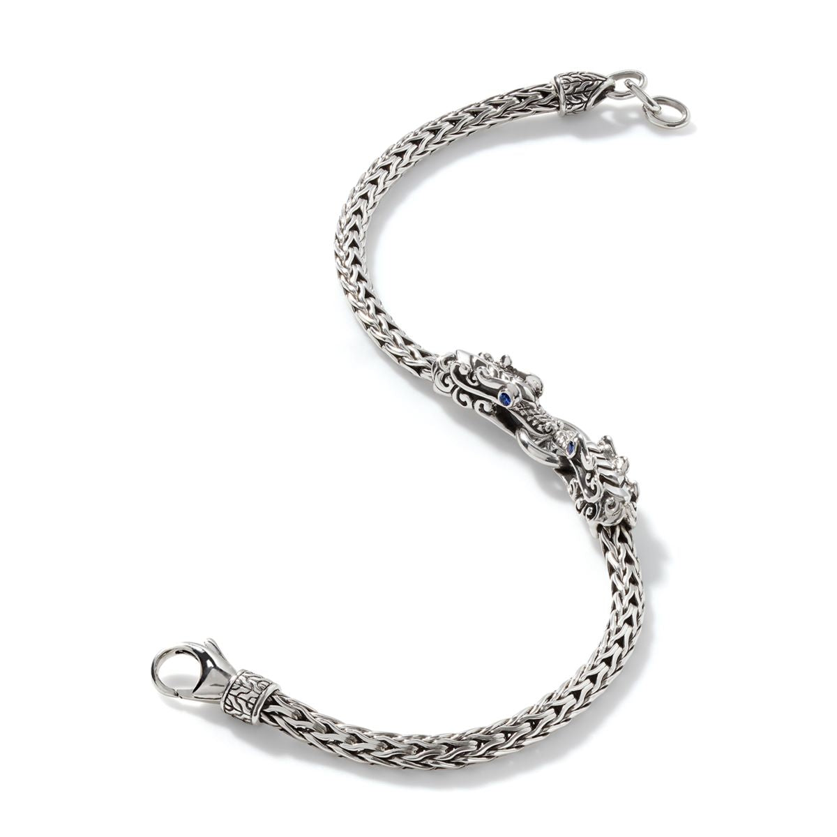 John Hardy Naga Station Bracelet in Sterling Silver with Sapphire (3.5mm)