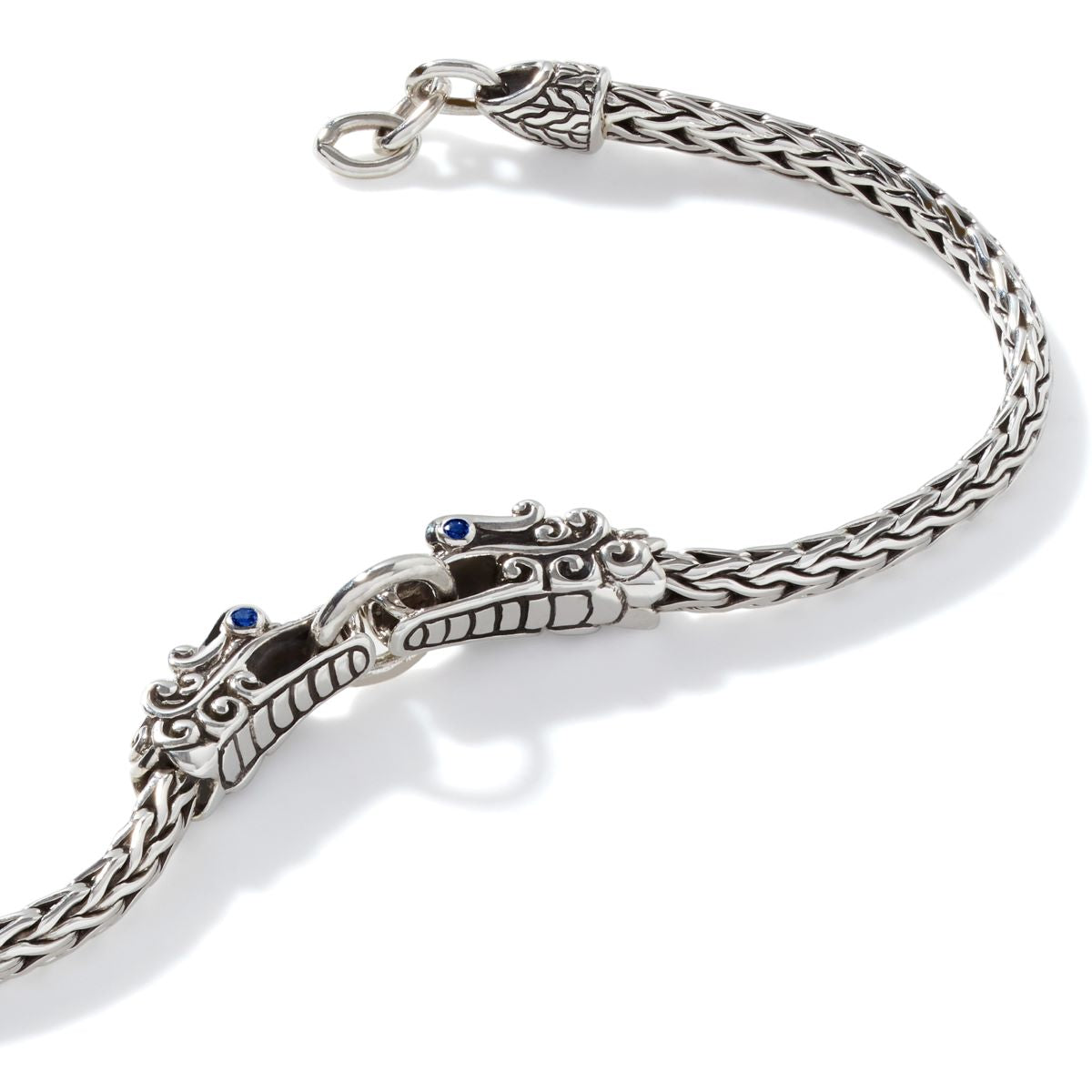 John Hardy Naga Station Bracelet in Sterling Silver with Sapphire (3.5mm)