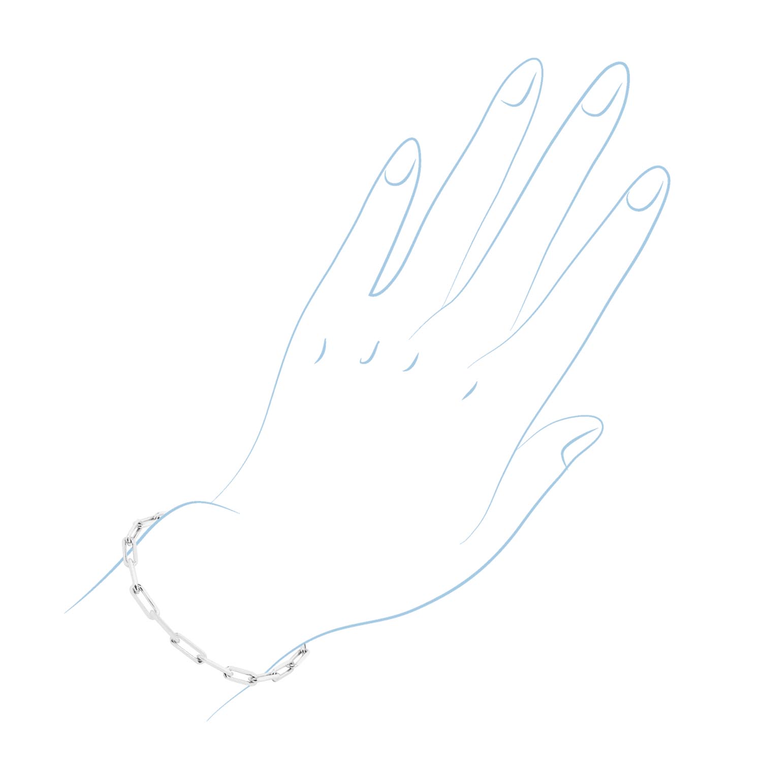 Paperclip Bolo Bracelet in Sterling Silver (9 1/4 inches)