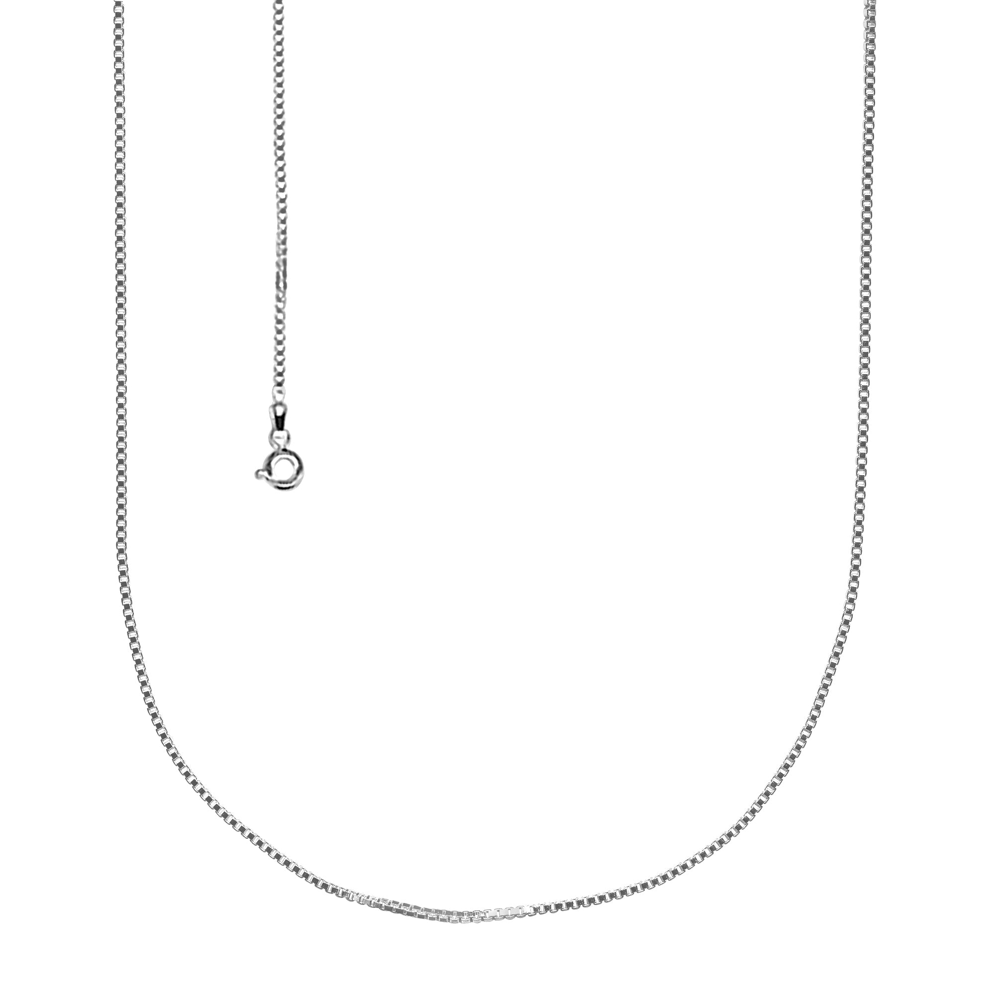 Box Chain in Sterling Silver (20inches x 1.5mm wide)