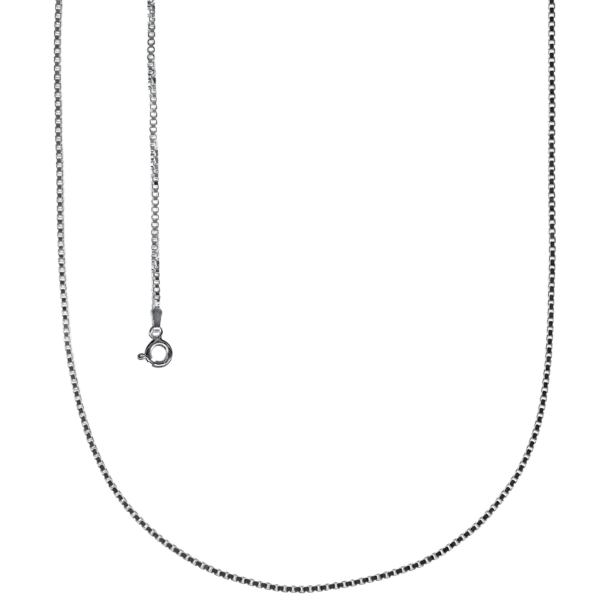 Box Chain in Sterling Silver (24inches x 1.5mm wide)