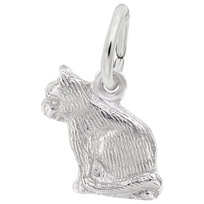 Rembrandt Cat Charm in Sterling Silver