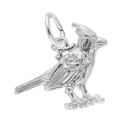 Rembrandt Cardinal Bird Charm in Sterling Silver