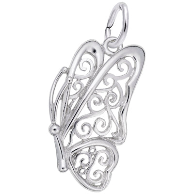 Rembrandt Butterfly Charm in Sterling Silver