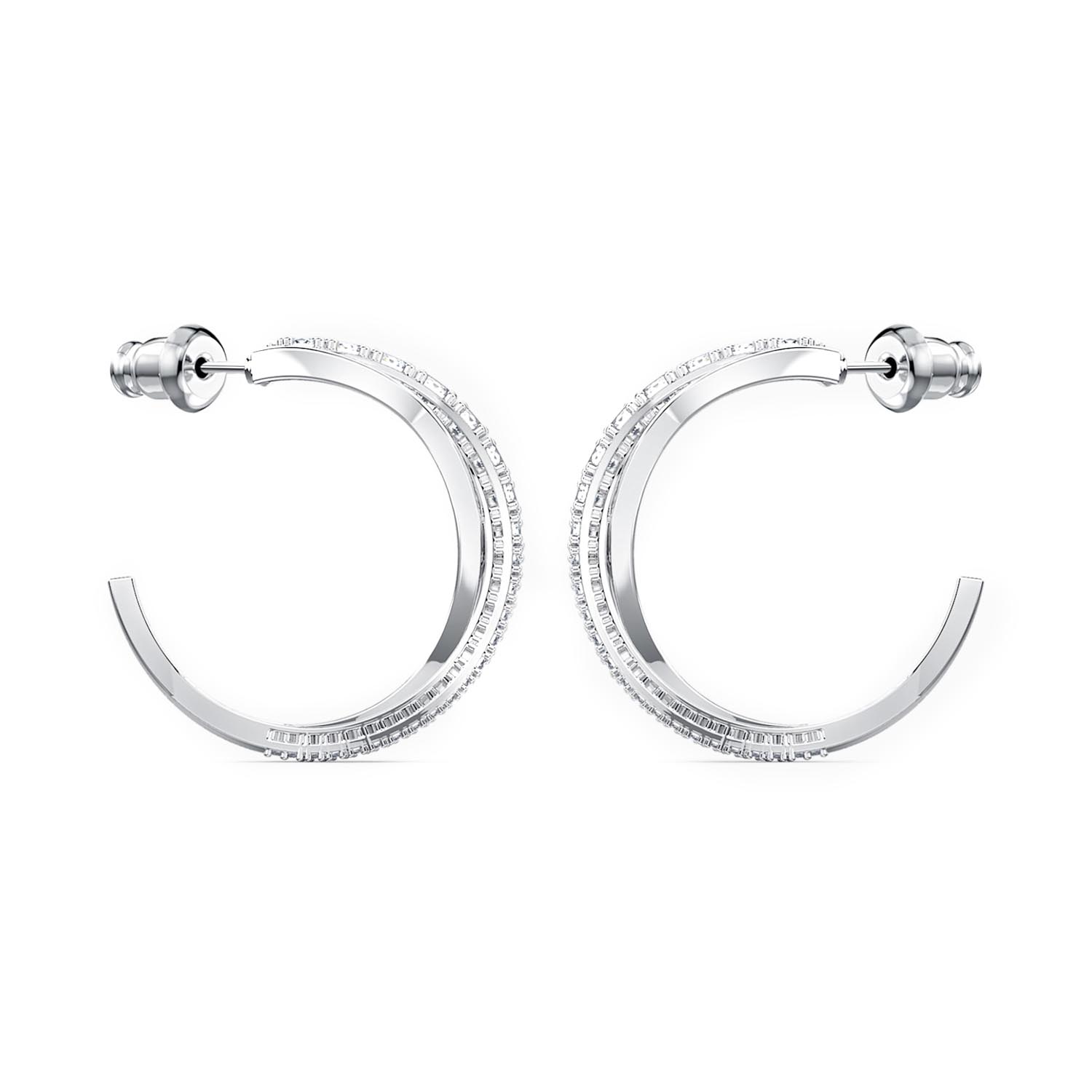 Swarovski Crystal Twist Hoop Earrings
