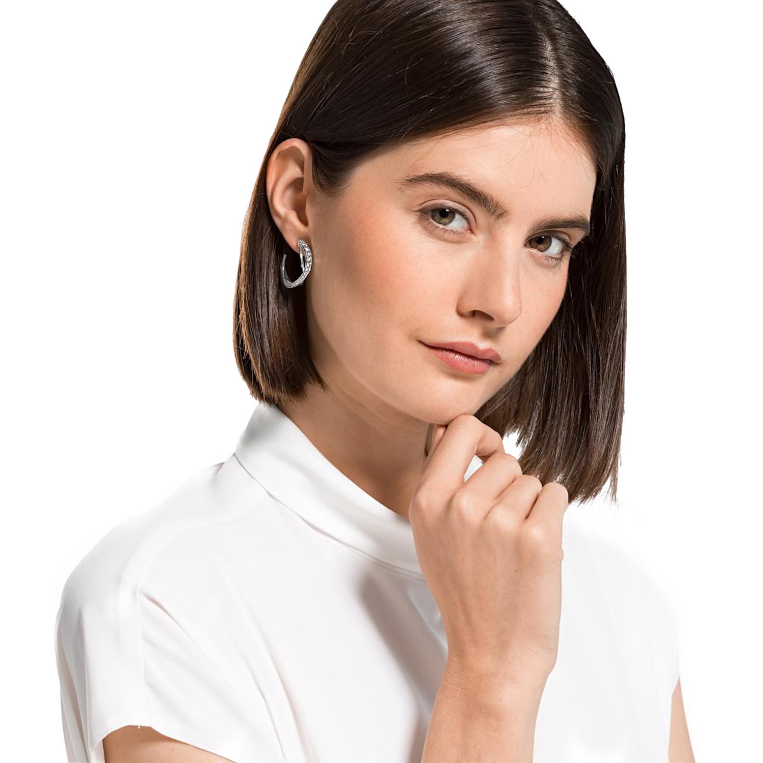 Swarovski Crystal Twist Hoop Earrings