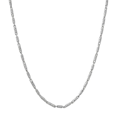 What Is A Raso Chain Pattern Adjustable Raso Chain in Sterling Silver (24 inches and 1.2mm wide ...
