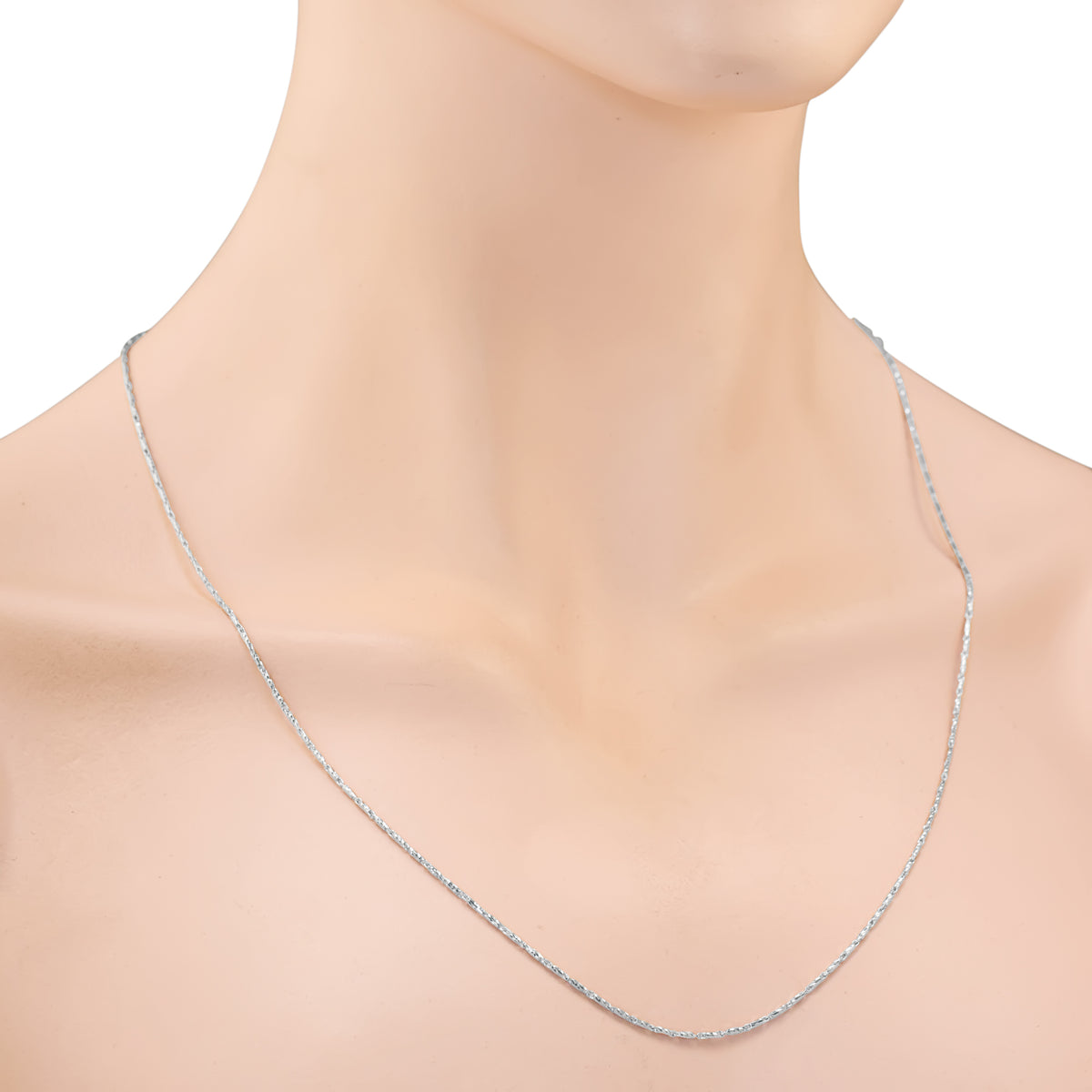 What Is A Raso Chain Pattern Adjustable Raso Chain in Sterling Silver (24 inches and 1.2mm wide ...