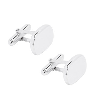 Engravable Rectangle Cuff Links in Sterling Silver