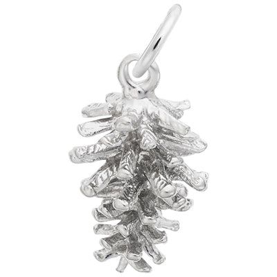 Rembrandt Pine Cone Charm in Sterling Silver