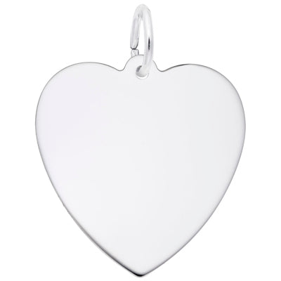 Rembrandt Plain Heart Charm in Sterling Silver