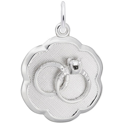 Rembrandt Wedding Rings Charm in Sterling Silver