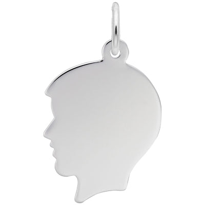 Rembrandt Boy's Head Charm in Sterling Silver