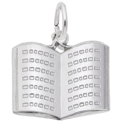 Rembrandt Open Book Charm in Sterling Silver