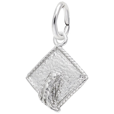 Rembrandt Graduation Cap Charm in Sterling Silver