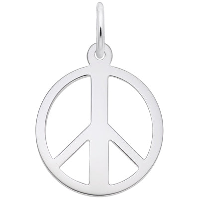 Rembrandt Peace Sign Charm in Sterling Silver