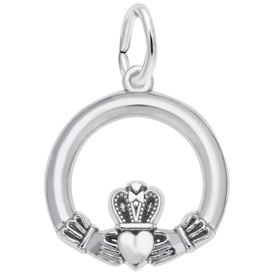 Rembrandt Claddagh Charm in Sterling Silver