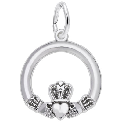 Rembrandt Claddagh Charm in Sterling Silver