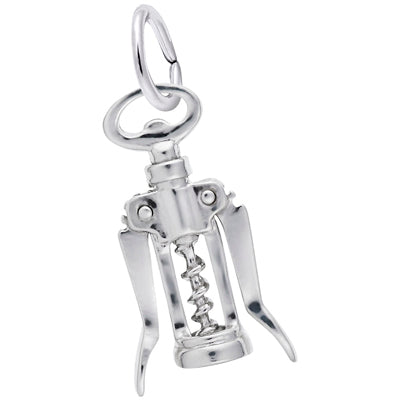 Corkscrew Charm in Sterling Silver