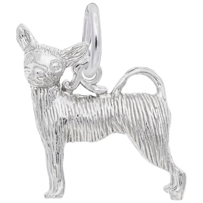 Rembrandt Chihuahua Charm in Sterling Silver