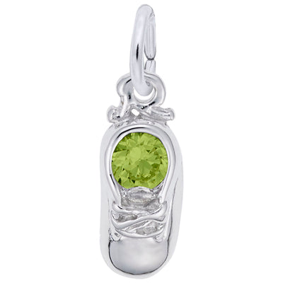 Rembrandt Baby Shoe August Charm in Sterling Silver