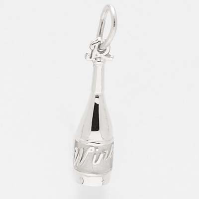 Rembrandt Wine Bottle Charm in Sterling Silver