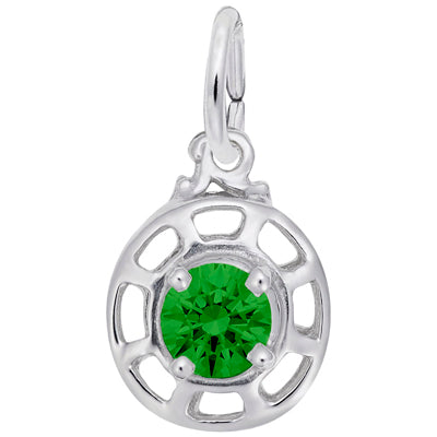 Insightful May Charm in Sterling Silver