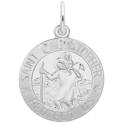 Rembrandt Saint Christopher Charm in Sterling Silver